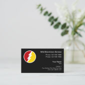 Cartes de visite de logo pour électricien professi (Debout devant)