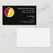 Cartes de visite de logo pour électricien professi (Devant / Derrière)