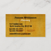 Cartes de visite de loi (Dos)