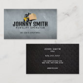 Cartes de visite de l'opérateur de chariot élévate (Devant / Derrière)