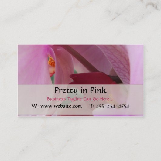 Cartes de visite de l'orchidée (Devant)