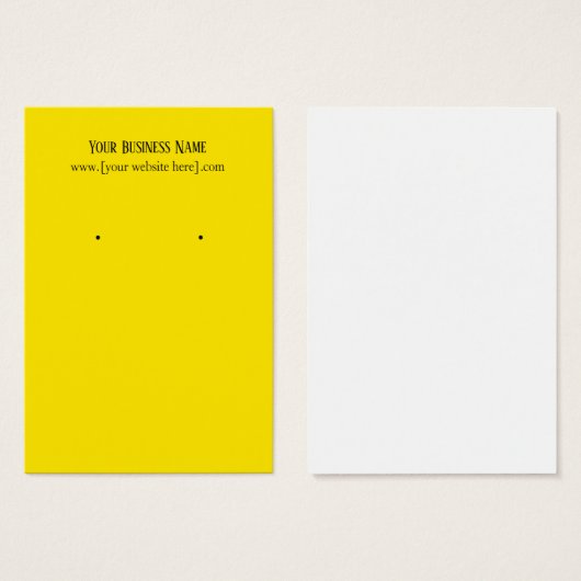 Cartes de visite de l'oreille jaune (Devant & derrière)