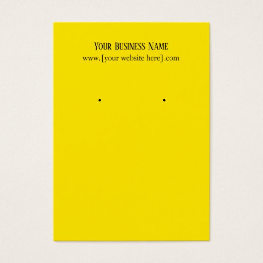 Cartes de visite de l'oreille jaune (Devant)