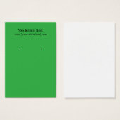 Cartes de visite de l'oreille verte (Devant & derrière)