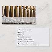 Cartes de visite de l'organisme - tuyaux d'or (Devant / Derrière)