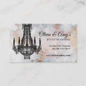 Cartes de visite de lustre en marbre noir et or (Devant)