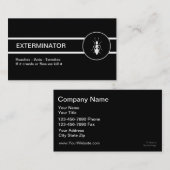 Cartes de visite de lutte contre les parasites (Devant / Derrière)