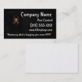 Cartes de visite de lutte contre les parasites (Devant / Derrière)