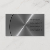 Cartes de visite de luxe argentés en métal (Dos)