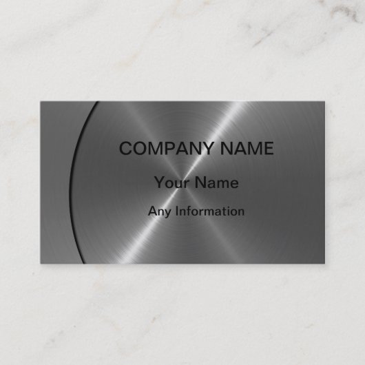 Cartes de visite de luxe argentés en métal (Devant)