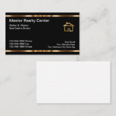 Cartes de visite de luxe d'agent immobilier (Devant / Derrière)