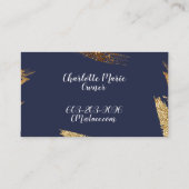 Cartes de visite de luxe de conception de marine (Dos)