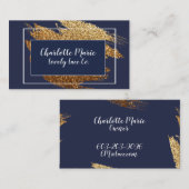 Cartes de visite de luxe de conception de marine (Devant / Derrière)