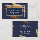 Cartes de visite de luxe de conception de marine (Devant / Derrière)