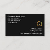 Cartes de visite de luxe de l'immobilier classique (Dos)