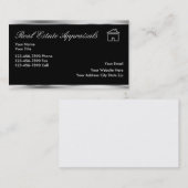 Cartes de visite de luxe de priseur d'immobiliers (Devant / Derrière)