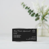 Cartes de visite de luxe de priseur d'immobiliers (Debout devant)