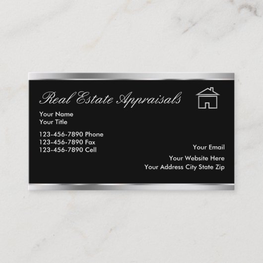 Cartes de visite de luxe de priseur d'immobiliers (Devant)