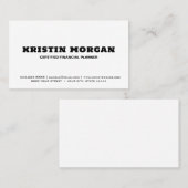 Cartes de visite de luxe haut de gamme, conception (Devant / Derrière)