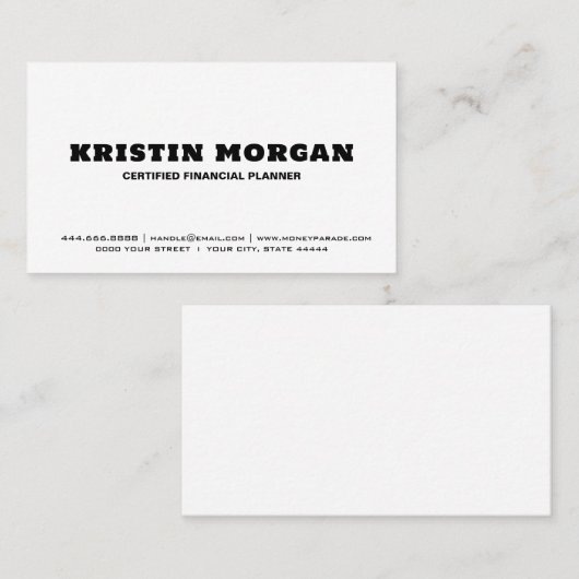 Cartes de visite de luxe haut de gamme, conception (Devant / Derrière)