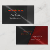 Cartes de visite de luxe noirs en métal (Devant / Derrière)