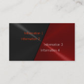 Cartes de visite de luxe noirs en métal (Dos)