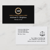 Cartes de visite de luxe pour Avocat (Devant / Derrière)