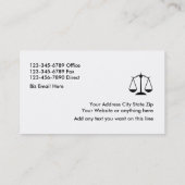 Cartes de visite de luxe pour Avocat (Dos)