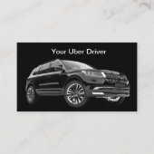 Cartes de visite de luxe pour chauffeur Uber (Devant)