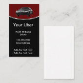 Cartes de visite de luxe pour chauffeur Uber (Devant / Derrière)