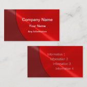 Cartes de visite de luxe rouge (Devant / Derrière)