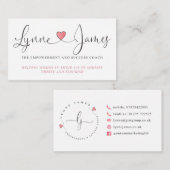 Cartes de visite de Lynne James (Devant / Derrière)