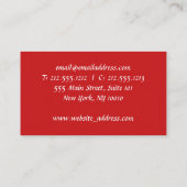 Cartes de visite de machine à coudre de Quilter (Dos)