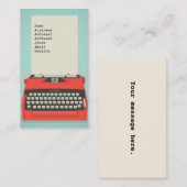 Cartes de visite de machine à écrire pour des (Devant / Derrière)