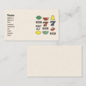 Cartes de visite de machine à sous (Devant / Derrière)