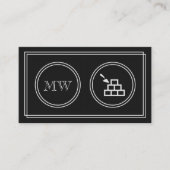 Cartes de visite de maçon "de film silencieux" (Devant)