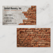 Cartes de visite de maçonnerie en pierre (Devant / Derrière)