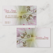 Cartes de visite de macro à fleurs de lillium (Devant / Derrière)