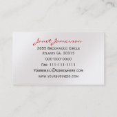 Cartes de visite de Madame Bug (Dos)