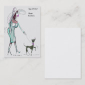 Cartes de visite de Madame Walking Dog Jubby (Devant / Derrière)
