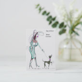 Cartes de visite de Madame Walking Dog Jubby (Debout devant)