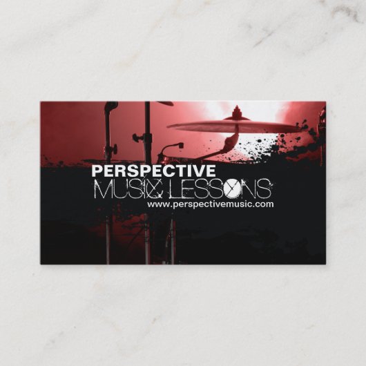 Cartes de visite de magasin/batteur de musique (Devant)