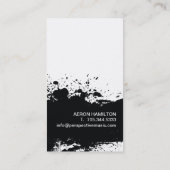 Cartes de visite de magasin/batteur de musique (Dos)