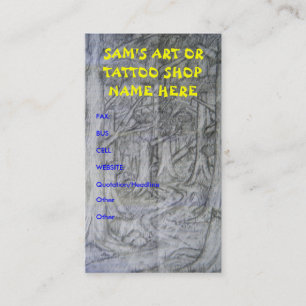Cartes de visite de magasin d'art ou de tatouage
