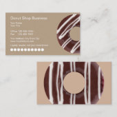 Cartes de visite de magasin de beignet (Devant / Derrière)