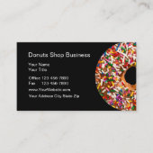 Cartes de visite de magasin de beignets (Devant)