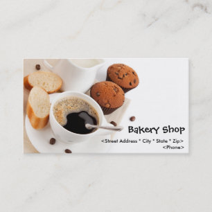 Cartes de visite de magasin de boulangerie de