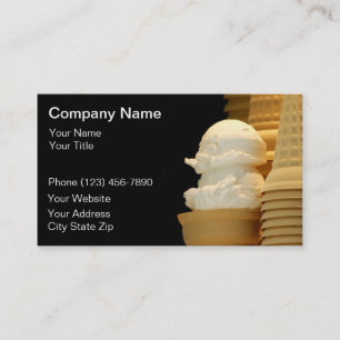 Cartes de visite de magasin de crème glacée