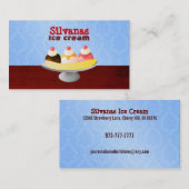 Cartes de visite de magasin de crème glacée (Devant / Derrière)