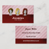 Cartes de visite de magasin de perruque (Devant / Derrière)